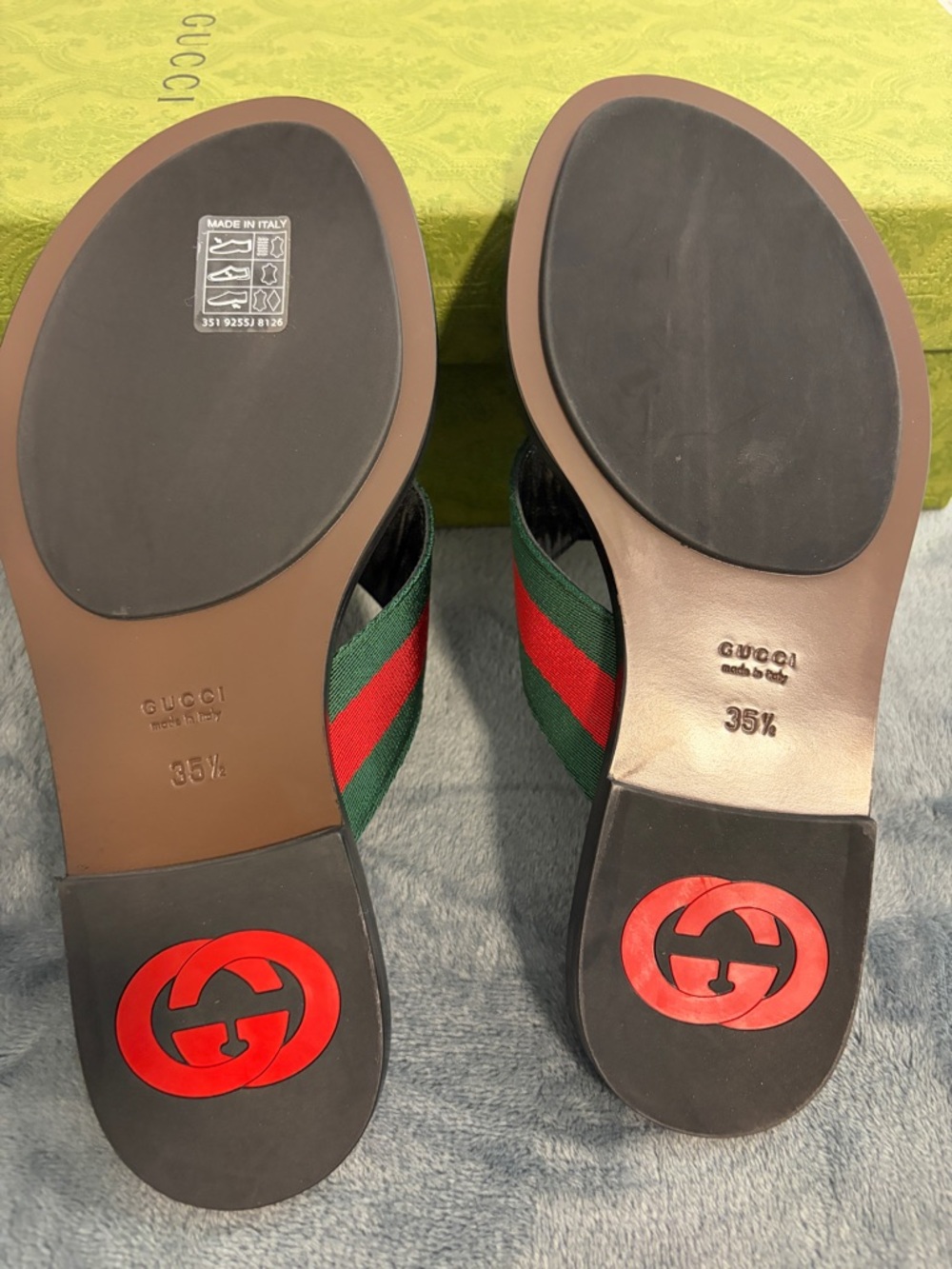 Brand New Women’s Gucci GG Thong Interlocking G Sandals Sz 35.5 (US 5.5) - Picture 9 of 10